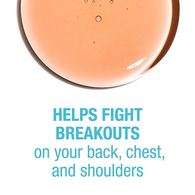 Neutrogena Body Clear Acne Body Wash with Glycerin & 2% Salicylic Acid Acne Medication, Oil-Free Acne Wash for Breakouts on Back, Chest & Shoulders, Non-Comedogenic, 8.5 fl. Oz, 3 Pack