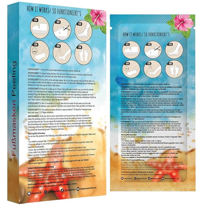 Peeling Mask That Removes Dead Skin - Dermatologically Tested Callus Remover for Dry Cracked Feet - Exfoliating Foot Peel Mask for Baby Soft Feet - Cucumber & Urea Extracts