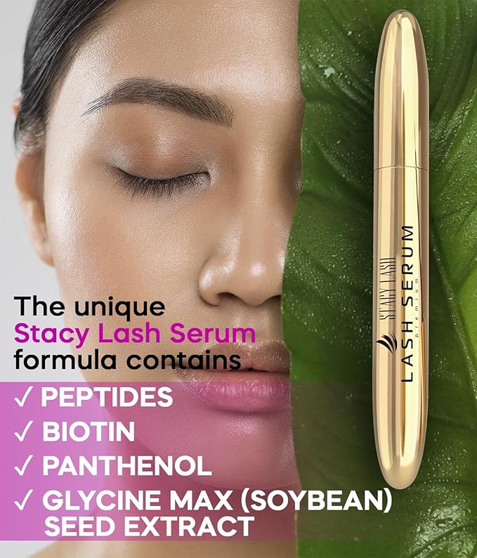 STACY LASH Lash Shampoo 100ml+ Eyelash Growth Serum Eye Makeup Remover + Lash Serum for Eyelash Growth and Thickness/Lash Cleaning Kit of Lash Cleanser + Brush & Eyelash Serum to Grow Lashes…