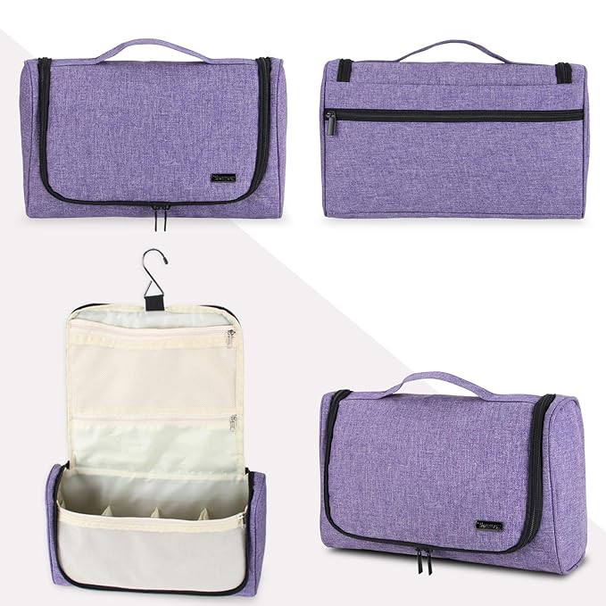 Teamoy Travel Storage Bag Compatible with Dyson Airwrap Styler, Portable Travel Organizer for Airwrap Styler and Attachments, Purple