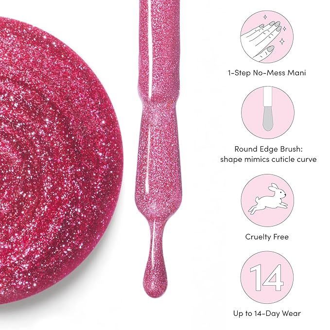 Dashing Diva One Gel Magnetic Mega Bundle – One Gel Magnetic Starter Kit in Villainous, Top Coat and Magic Off Nail Polish Remover - Manicure Set includes LED Lamp and Power Magnet