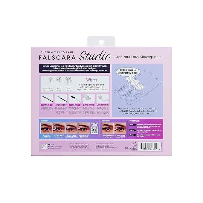 STUDIO Lash Extension Kit, 54 Stackable Lash Clusters, Medium Volume, 10mm-14mm, ‘Dark Chocolate’, False Eyelashes, InfuseBond, Water-Resistant Seal, BondBoost, Hydro Cleanser, Applicator