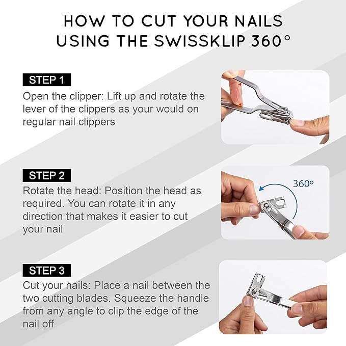 Swissklip Heavy Duty Toenail Clippers for Seniors Thick Toenails I Professional Nail Clippers for Ingrown Toenail I nail clippers for men I well suited as finger nail clippers adult