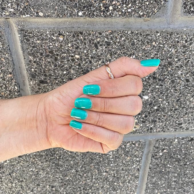 Dazzle Dry Mini Kit 4 Step System - Palm Springs, a mid-century modern deep seafoam green. Semi-sheer cream. (5 Piece Kit / 5 Manicures)