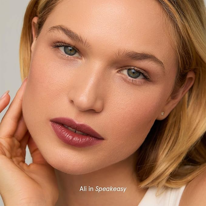 SOSHE Beauty - Ceramide Lip Silk Refill | Sheer Hydrating, Silky, Buildable Lipstick | Ceramides, Vitamin E, Shea Butter | Cruelty-Free, Certified Plastic Negative (Speakeasy - Dusty Mauve, REFILL)