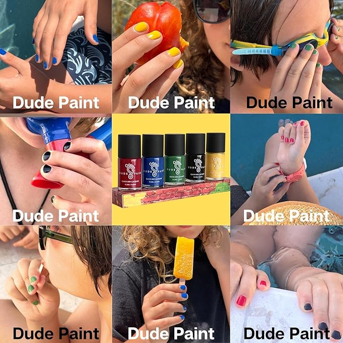 Super-Dudes (Superhero) Nail Polish Set for Boys - Set of 5 Colors