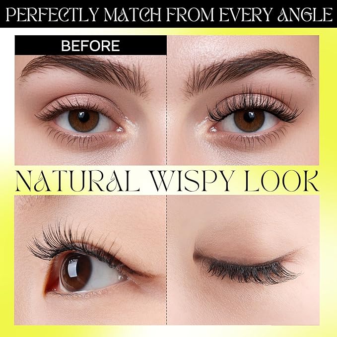 CALAILIS Magnetic Eyelashes with Applicator Upgrade Soft Magnetic Eyelashes Natural Look Reusable Magnet Lashes Kit No Glue Needed Easy to Wear and Remove (M01)