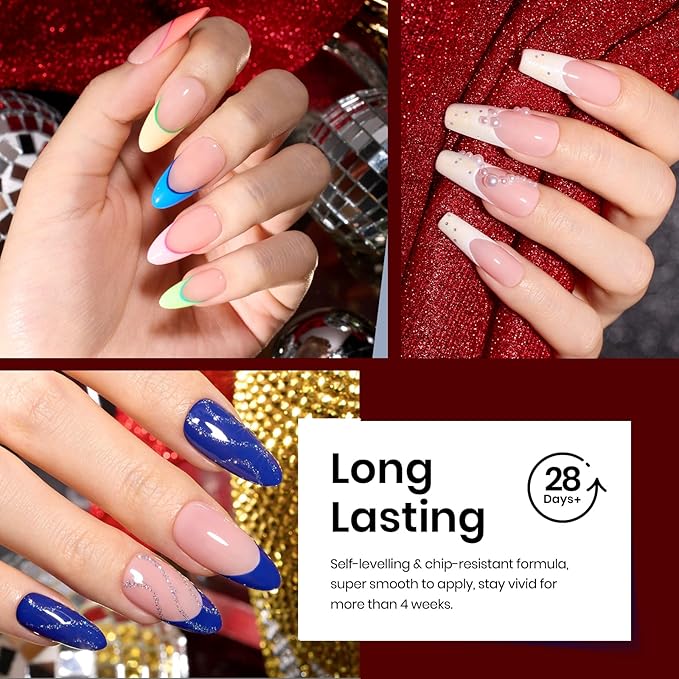 Beetles Glitter Gel Nail Polish Set, 23pcs Gel Polish Brown Pink Blue Purple Green Soak Off UV Kit with Glossy Matte Top and Base Coat