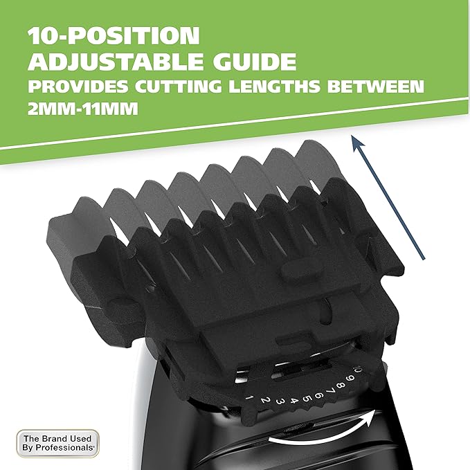 Wahl Aqua Blade® Rechargeable Wet/Dry Lithium-Ion Deluxe Beard Trimmer for Men - Interchangeable Heads for Detailing, Hair, Mustache and Body Grooming - Model 9899-100