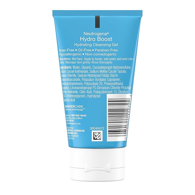 Neutrogena Hydro Boost Lightweight Hydrating Facial Cleansing Gel, Makeup Remover with Hyaluronic Acid, Dermatologist Recommended, Hypoallergenic, and Non Comedogenic, Travel-Size, 2 oz (Pack of 24)