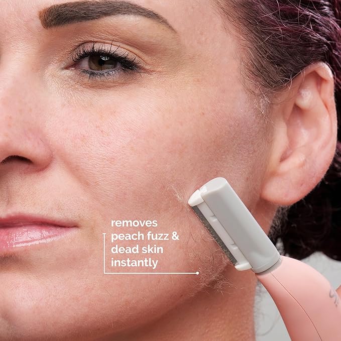 SPA SCIENCES - SIMA Patented Dermaplane Razor for Women Face – Painless 2-in-1 Facial Exfoliation & Peach Fuzz Hair Removal – Anti-Aging – 3 Speeds – Rechargeable – 21 Weeks Treatment
