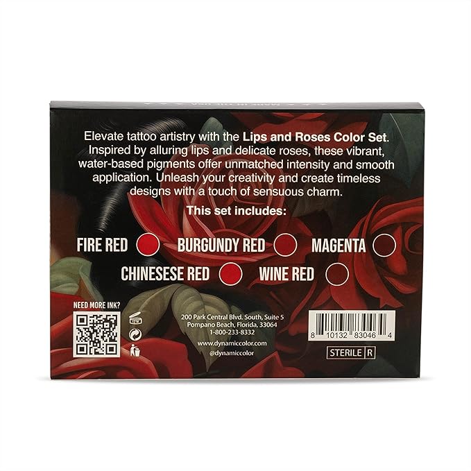 Dynamic Color Co Ink Set - Lips and Roses 1oz Color Set