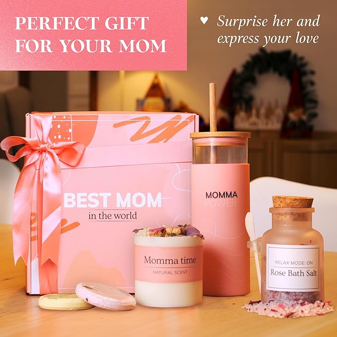 Best Mom in the World Mothers Day Gifts Set - Gifts for Mom from Daughter Son Relaxing Gifts for Women Set – Gift for Any Occasion – Mom Birthday Gifts Box – Gift Box for Mother's Day
