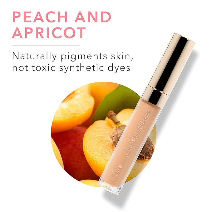 100% PURE 2nd Skin Concealer (Fruit Pigmented), Shade 4, Full Coverage, Lightweight, Liquid Concealer for Face, Under Eyes, Vegan Makeup (For Medium Skin w/Warm Olive Undertones) - 0.17 Fl Oz