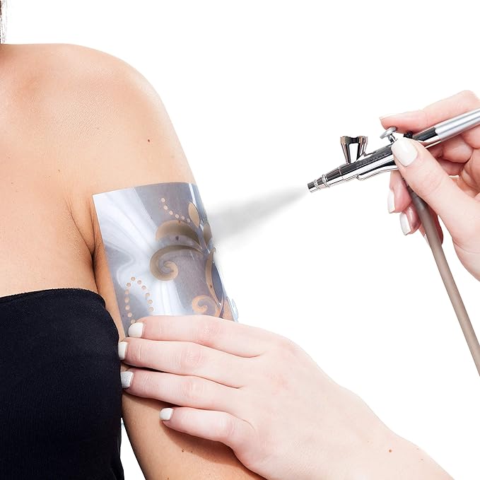 1-Ounce Black Temporary Airbrush Tattoo Body Art Paint Alcohol Based