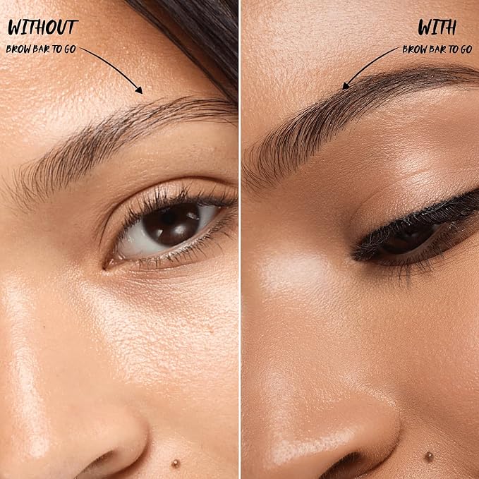 Brow Bar To Go by Gerard Cosmetics (Medium to Ebony), Eyebrow Trio Kit with Brow Powder, Brow Wax, and Angled Brush, Eyebrow Powder Dark Brown, Cruelty Free & Made in the USA