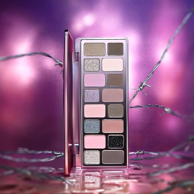 16-Color Eyeshadow Palette Natural Nude Matte & Shimmer Glitter Pigment Eye Shadow Palette-Pink Tones for Soft Smoky Eye Looks #07 Closer