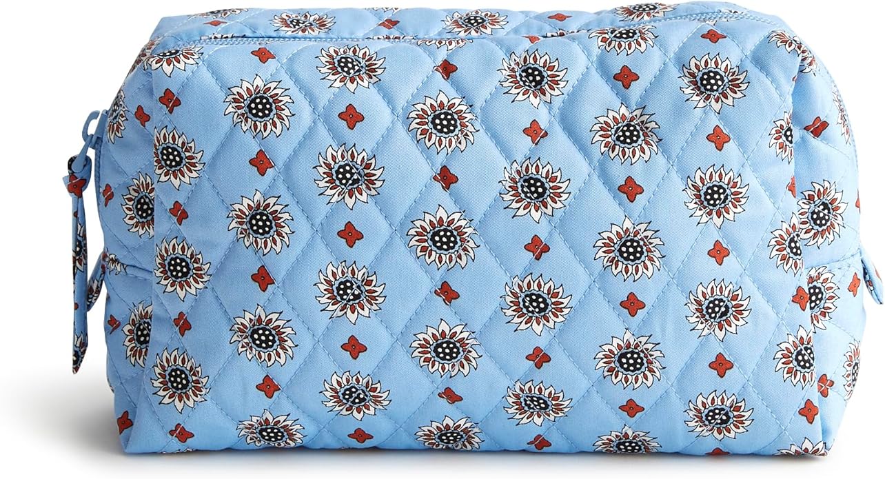 Vera Bradley Women's Premium Cotton Medium Cosmetic