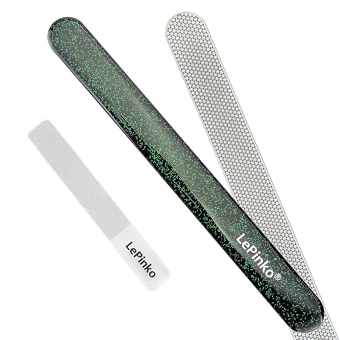 LePinko Salon-Quality Cuticle Trimmer with Cuticle Pusher and Nail File and Buffer Bundle Set