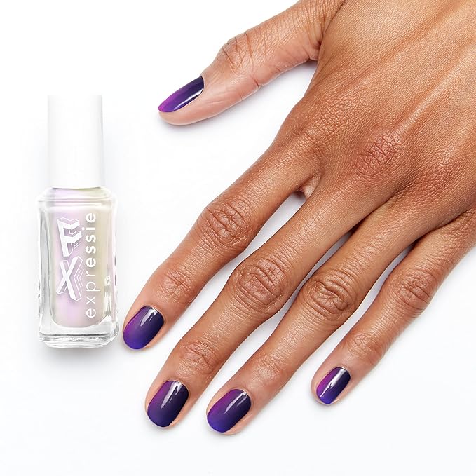 essie expressie quick dry nail polish, vegan formula, pearl finish top coat, Iced Out Fx Filter, 0.33 fl oz