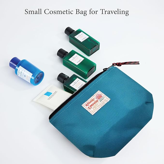 Rough Enough Small Tech Organizer Travel Case for Electronics & Cords - Cable Storage Bag Blue