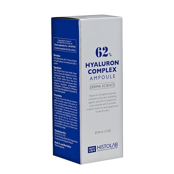 62% Hyaluron Complex Korean Beauty Serum – Deep Hydration & Anti-Aging Ampoule for Dry Skin – Reduces Wrinkles & Boosts Elasticity with Snail Filtrate & Rose Water