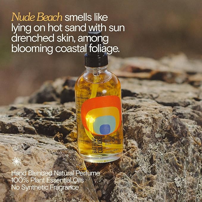 Bathing Culture - Organic Heat Wave Body Oil | Natural, Biodegradable, Sustainable, Vegan Personal Care (4 fl oz | 118 ml)
