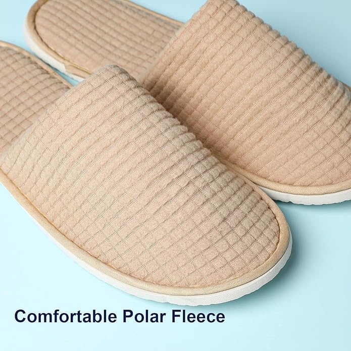 SPA Guest Slippers, 6/12 Pairs Reusable Washable Unisex Spa Slippers for Hotel Bedroom Wedding Party Travel