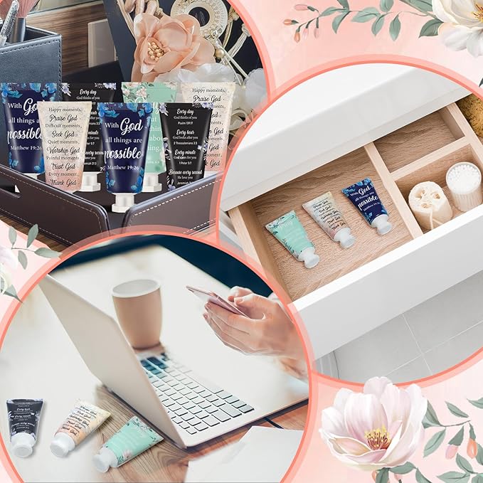 36 Pcs Christian Hand Cream Bulk for Women Mothers Day Church Gifts in Bulk Bible Travel Hand Lotion for Dry Hands Bible Verse Hand Lotion for Mom Grandma Holiday mothers day Gift