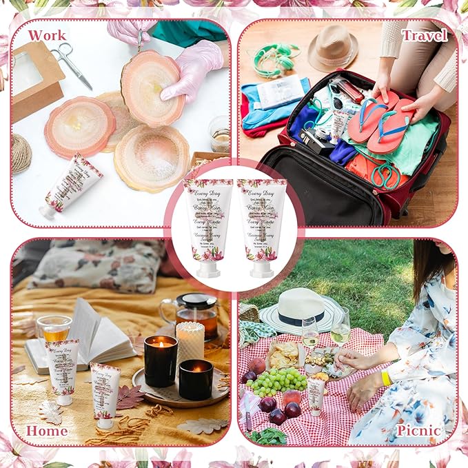 50 Pack Christian Hand Lotion Bulk Gifts for Women Mother Day Bible Mini Travel Hand Lotion Bulk for Stocking Stuffers Gifts Women Church Appreciation Teachers Coworkers(Fresh)