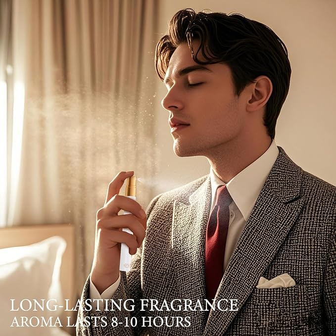 Pheromone Cologne for Men, Woody Citrus Perfume, Enhanced Scents Pheromones Perfumes for Men, Long Lasting Mens Pheromone Cologne Spray, 0.41 fl.oz Travel Size Perfume Spray (Sauvage Wild)