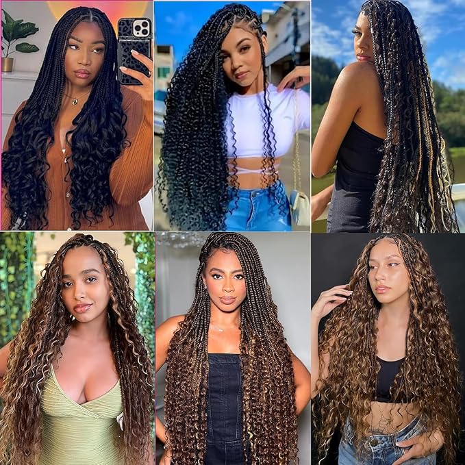Human Braiding Hair for Boho Braids Deep Wave Bulk Human Hair for Braiding 12A No Weft Curly Human Hair Extensions Wet and Wavy Boho Hair for Braiding 2 Bundles/Pack Natural Color (22 Inch)