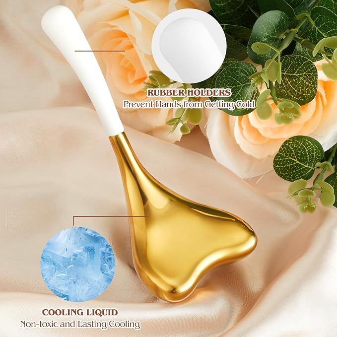 Running man Ice Globes -Facial Skin Care Tools for Women, Cryo Sticks -Unbreakable Stainless Steel and Special Design, Esthetician Supplies Cooling Spa Globes