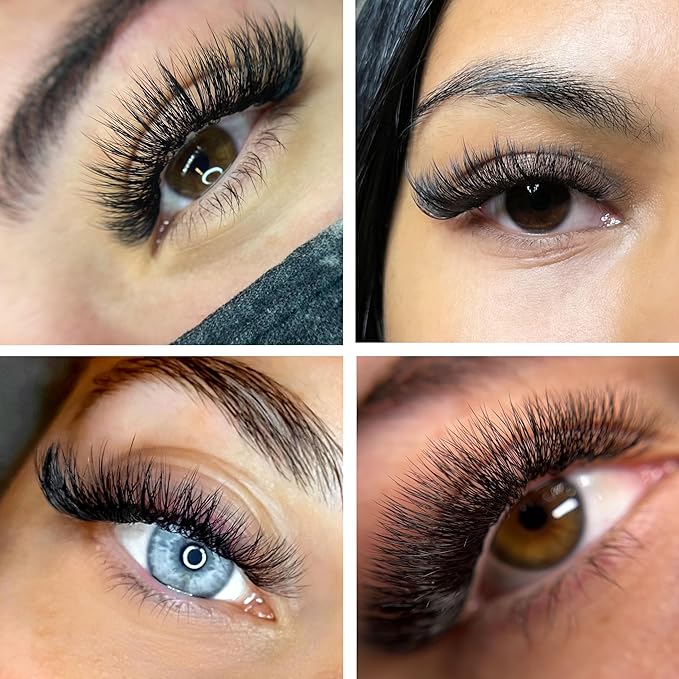 500 Loose Premade Fans Eyelash Extensions, D Curl Volume Lashes, 14D 20D 10D-0.07 Thickness, 9-16mm Fluffy Handmade Fan Mixed Tray