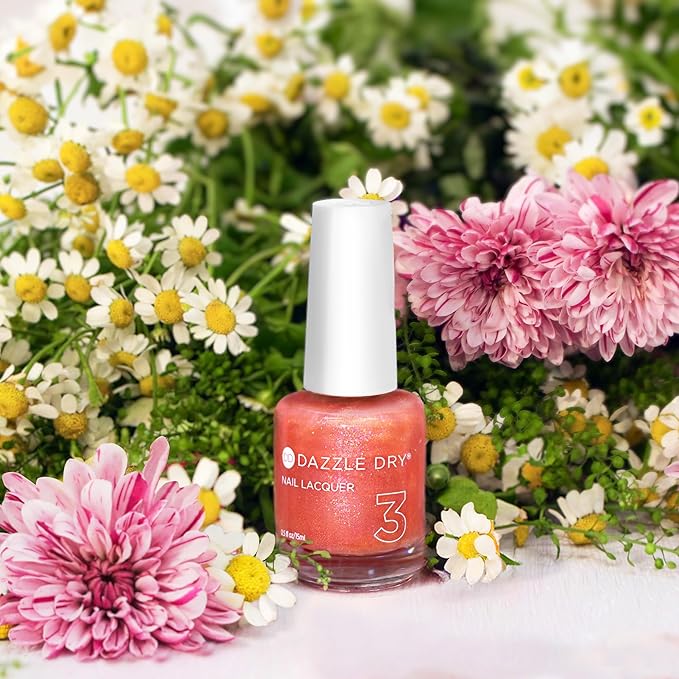 Dazzle Dry Mini Kit 4 Step System - Heart of Gold - A shimmering rose gold layering effect. Sheer shimmer. (5 Piece Kit / 5 Manicures)