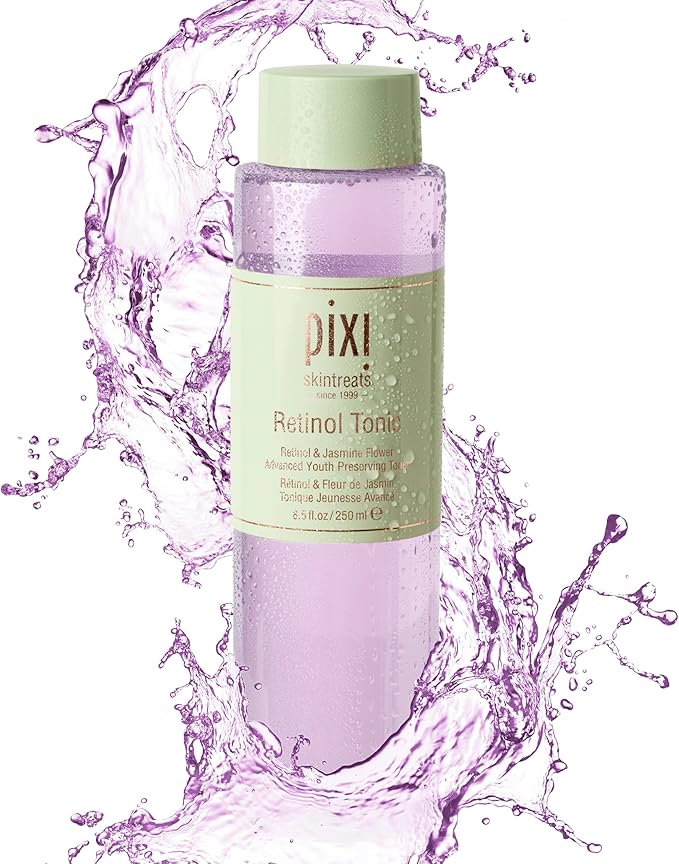 Pixi Retinol Tonic, Smoothing & Firming Facial Toner, Enhanced with Peptides to Boost Collagen Production, Alcohol-Free Daily Rejuvenating Toner, 250 ml / 8.5 fl oz