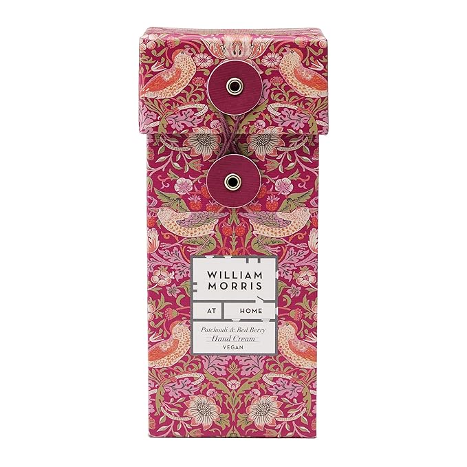 At Home Strawberry Thief Hand Cream | Leave Hands Soft & Cared For | Patchouli & Red Berry Scented | Strawberry Thief Print | Perfect Stocking Filler, 100ml