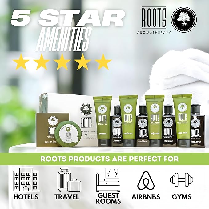 Airbnb Shampoo Conditioner Body Wash Lotion & Soap, Guest Bathroom Essentials Travel Size Toiletries Kit Bulk Mini Sets Kits Sulfate Free Air Bnb Toiletry (10 Count)