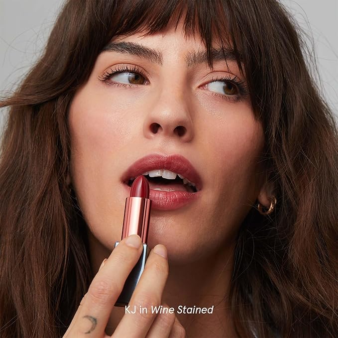 SOSHE Beauty - Ceramide Lip Silk Refill | Sheer Hydrating, Silky, Buildable Lipstick | Ceramides, Vitamin E, Shea Butter | Cruelty-Free, Certified Plastic Negative (Wine Stained - Cool Cherry, REFILL)