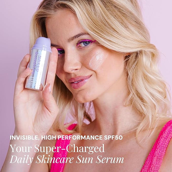 Naked Sundays CabanaClear SPF 50 Water Gel Serum - Invisible Daily Lightweight & Hydrating Sunscreen with Hyaluronic Acid, Broad Spectrum, Oil-Free, Silicone Free, Fragrance-Free for All Skin Types