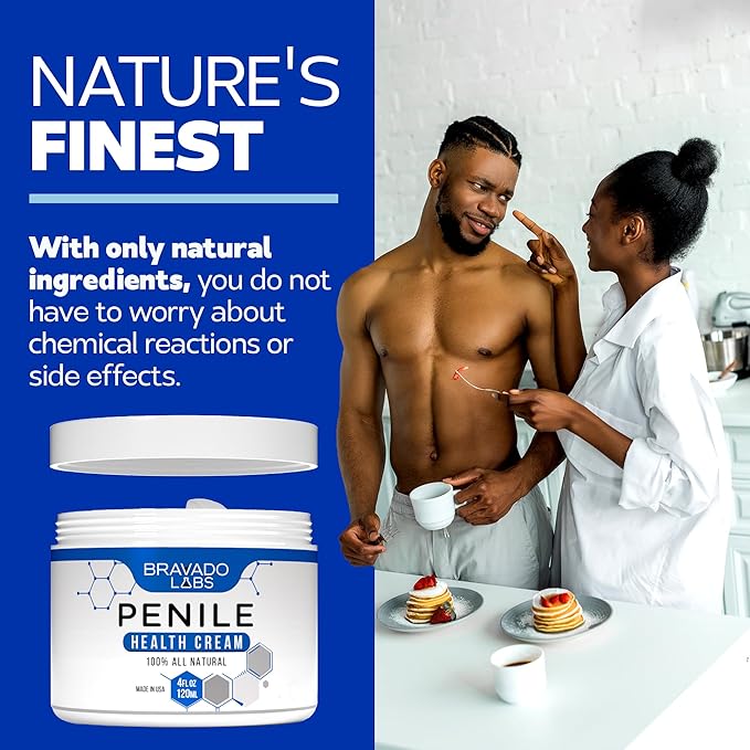 Premium Penile Health Creme - 100% Natural Cream Lotion for Men's Intimate Health - Redness, Dryness, Anti-Chafing Relief Moisturizer - 4 oz