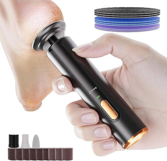 Electric Foot Callus Remover - 2 in 1 Cordless Electric Foot File Nail Grinder,Electric Callus Remover for Feet with 3 Modes,Dry Skin Remover for Feet (Black)