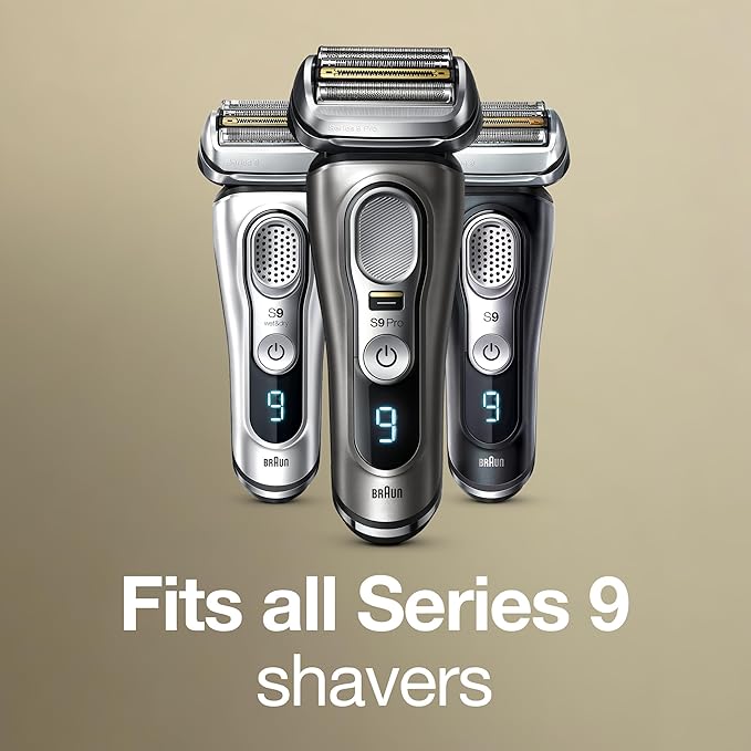 Braun Shaver Head Replacement Part 94M Silver, Compatible with Series 9 Pro and Series 9 Electric Razors for Men