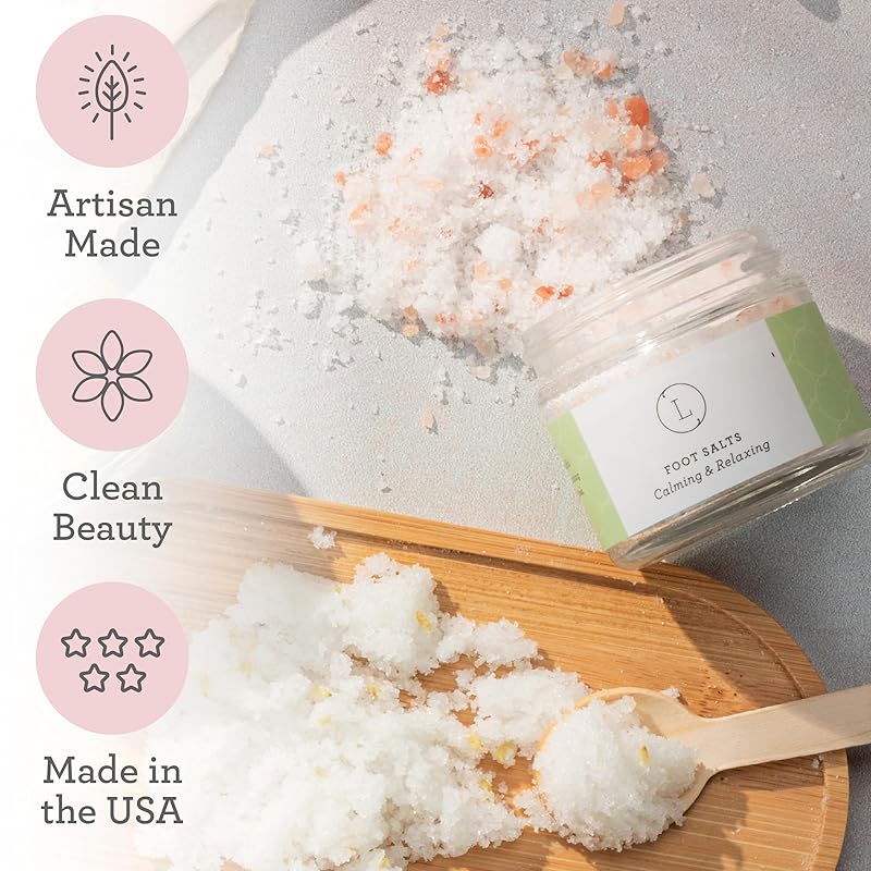 Lizush Lemongrass 6-Piece Spa Gift Set for Women - Relaxing Self-Care Basket, Luxury Handmade Body Care Items for Premium Relaxation - With Love - Handmade in the USA