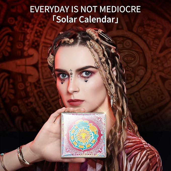 zeesea Egypt Eyeshadow Palette Maya Collection, Matte Shimmer Glitter Blendable High Pigmented 16 Shades Eye Makeup Palette (#08 CHERRY BLOSSOMS)