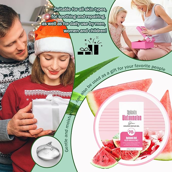 Moisturizing Gel for Face & Body,Non-sticky Gel After Sun Aloe Lotion Skin Care,Fast Absorbing Long Lasting Refreshing Hydrating Face Moisturizer for All Skin Types I