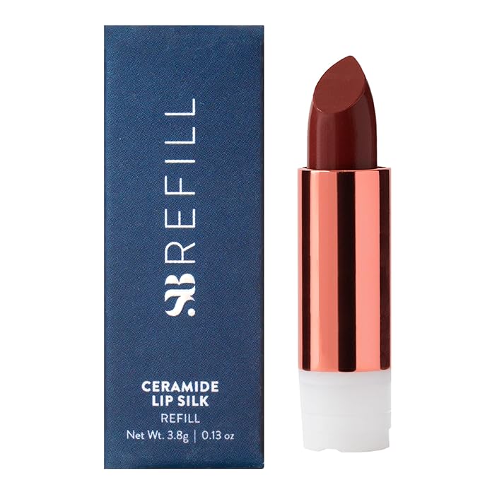 SOSHE Beauty - Ceramide Lip Silk Refill | Sheer Hydrating, Silky, Buildable Lipstick | Ceramides, Vitamin E, Shea Butter | Cruelty-Free, Certified Plastic Negative (Speakeasy - Dusty Mauve, REFILL)