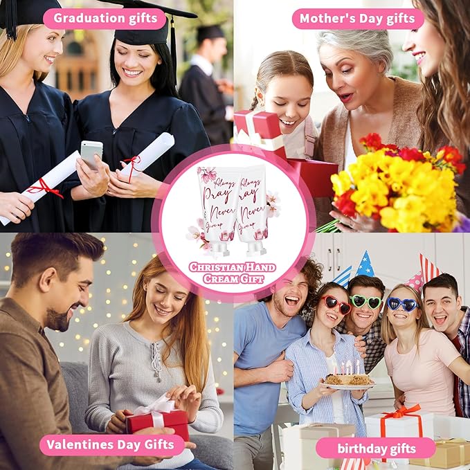 50 Pack Christian Hand Lotion Bulk Gifts for Women Mother Day Bible Mini Travel Hand Lotion Bulk for Stocking Stuffers Gifts Women Church Appreciation Teachers Coworkers(Modern)