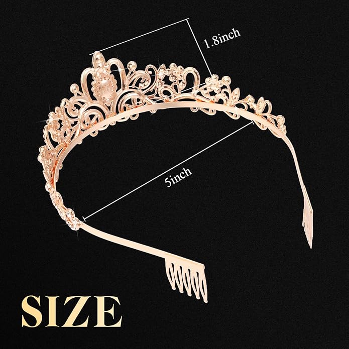 BBTO 10 Pcs Crystal Tiara and Crowns for Women Girls Princess Rhinestone Crown Queen Headband with Combs Bride Tiara for Birthday Party Wedding Prom Hair Accessories