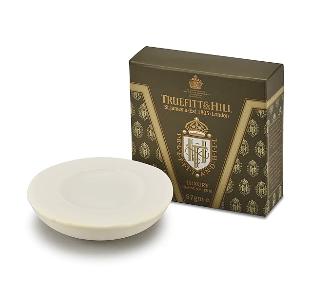 Truefitt & Hill Luxury Shaving Soap Refill for Shaving Mug - Traditional - Hydrating, Rich Lather for a Closer Smoother Shave, Gentle on Sensitive Skin, Perfect for Refills - 2 oz.